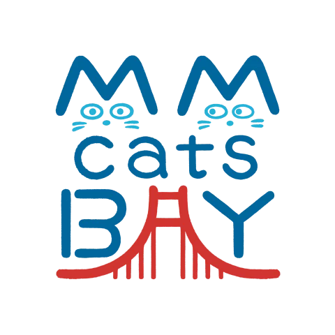 MM cats BAY — two blue cats and a red bridge